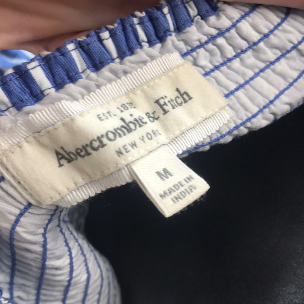 A&F Blue Pinstriped Bustier Summer Sun Dress - Picture 8 of 8